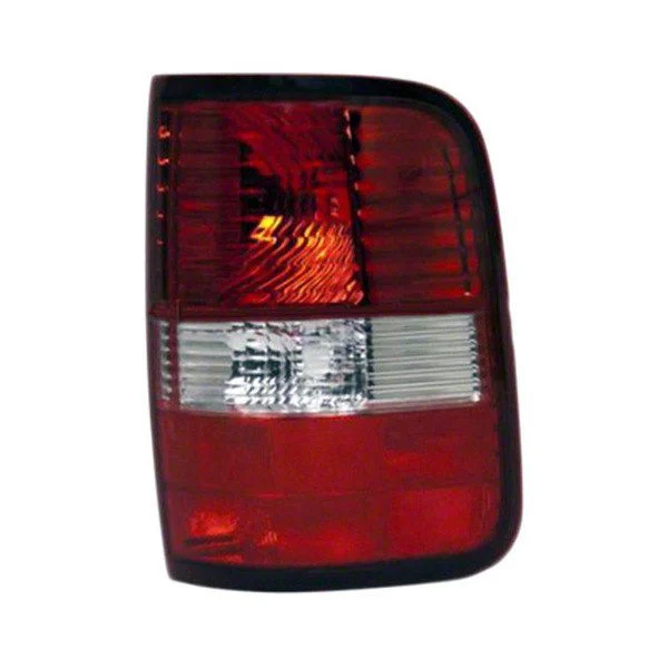 CAPA Replacement Tail Light; Chrome Housing; Red/Clear Lens; Passenger Side (04-08 F-150 Styleside)