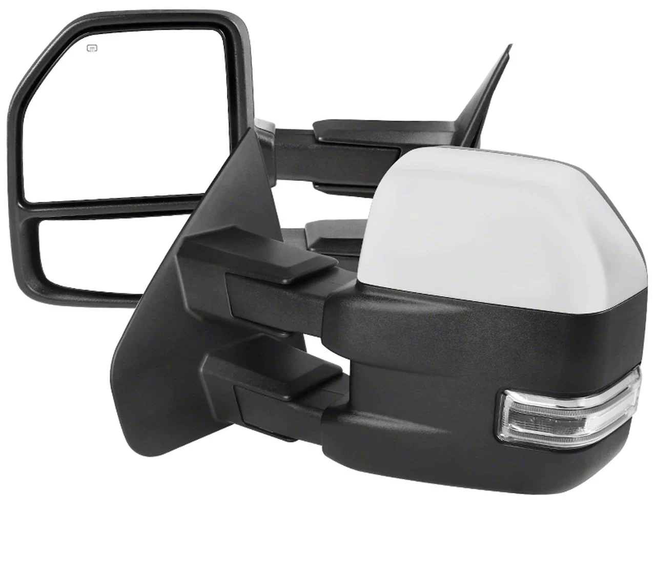Powered Heated Towing Mirrors with Clear LED Turn Signals; Chrome (04-06 F-150)