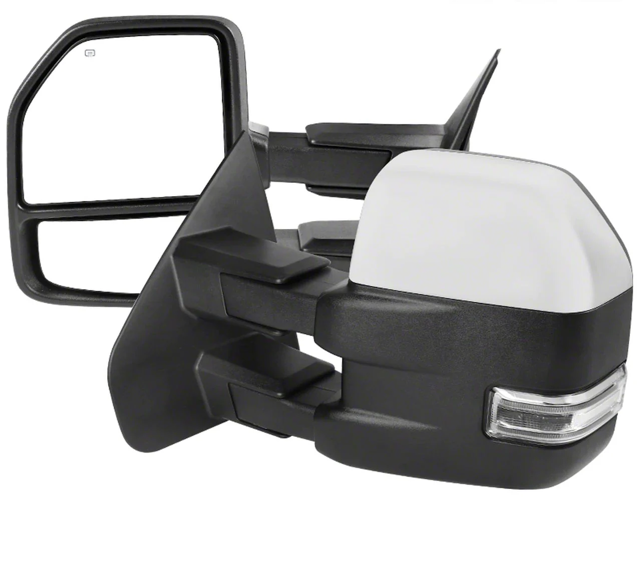 Powered Heated Towing Mirrors with Smoked LED Turn Signals; Chrome (04-06 F-150)