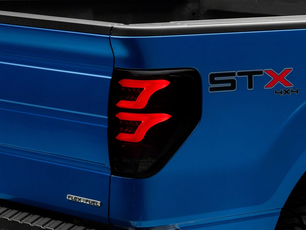 AlphaRex PRO-Series LED Tail Lights; Jet Black Housing; Smoked Lens (09-14 F-150 Styleside)