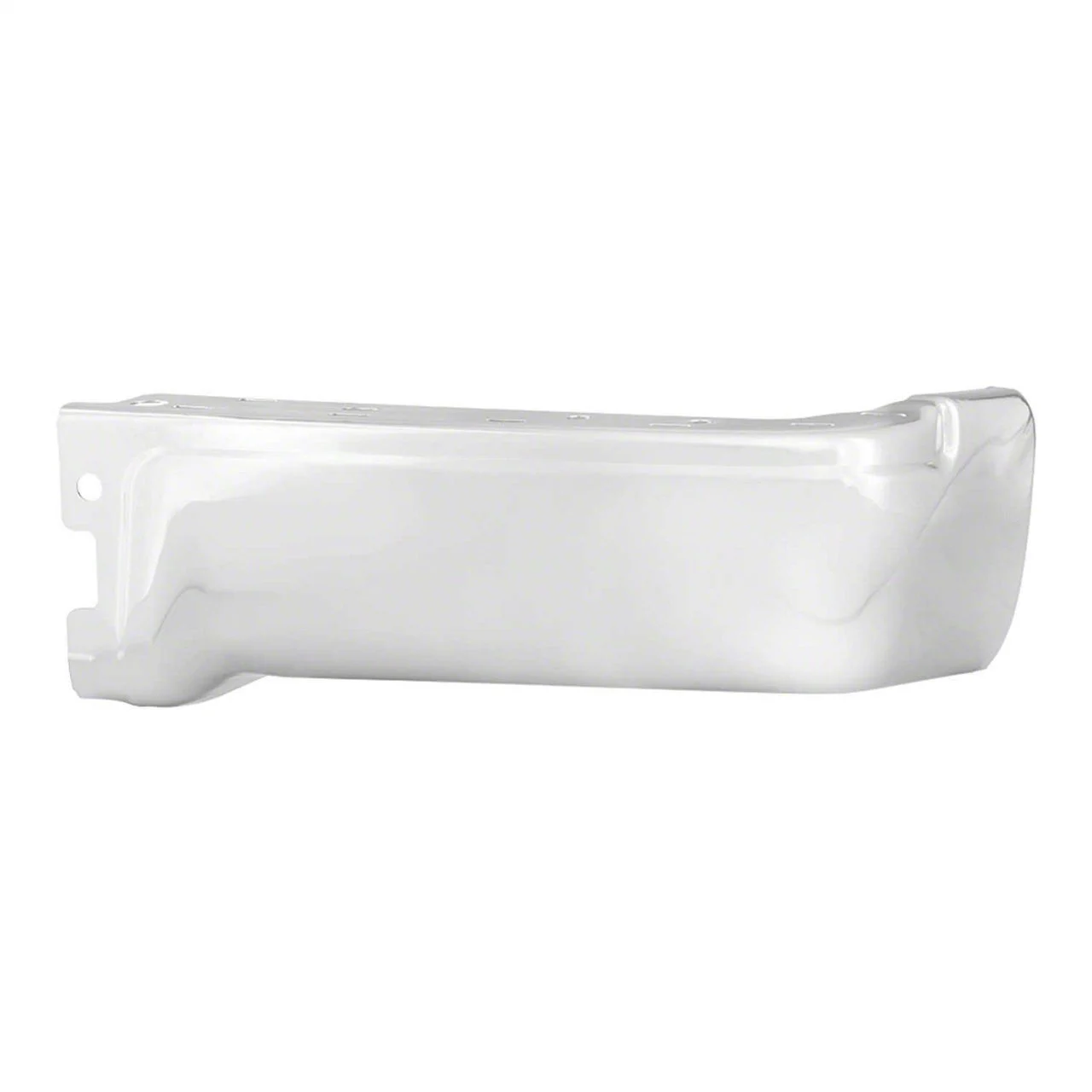 Rear Bumper Cap End; Not Pre-Drilled for Backup Sensors; Passenger Side; Chrome (09-14 F-150 Styleside)