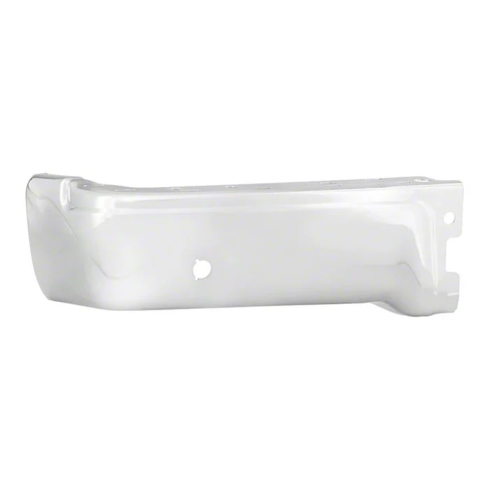 Rear Bumper Cap End; Pre-Drilled for Backup Sensors; Driver Side; Chrome (09-14 F-150 Styleside)