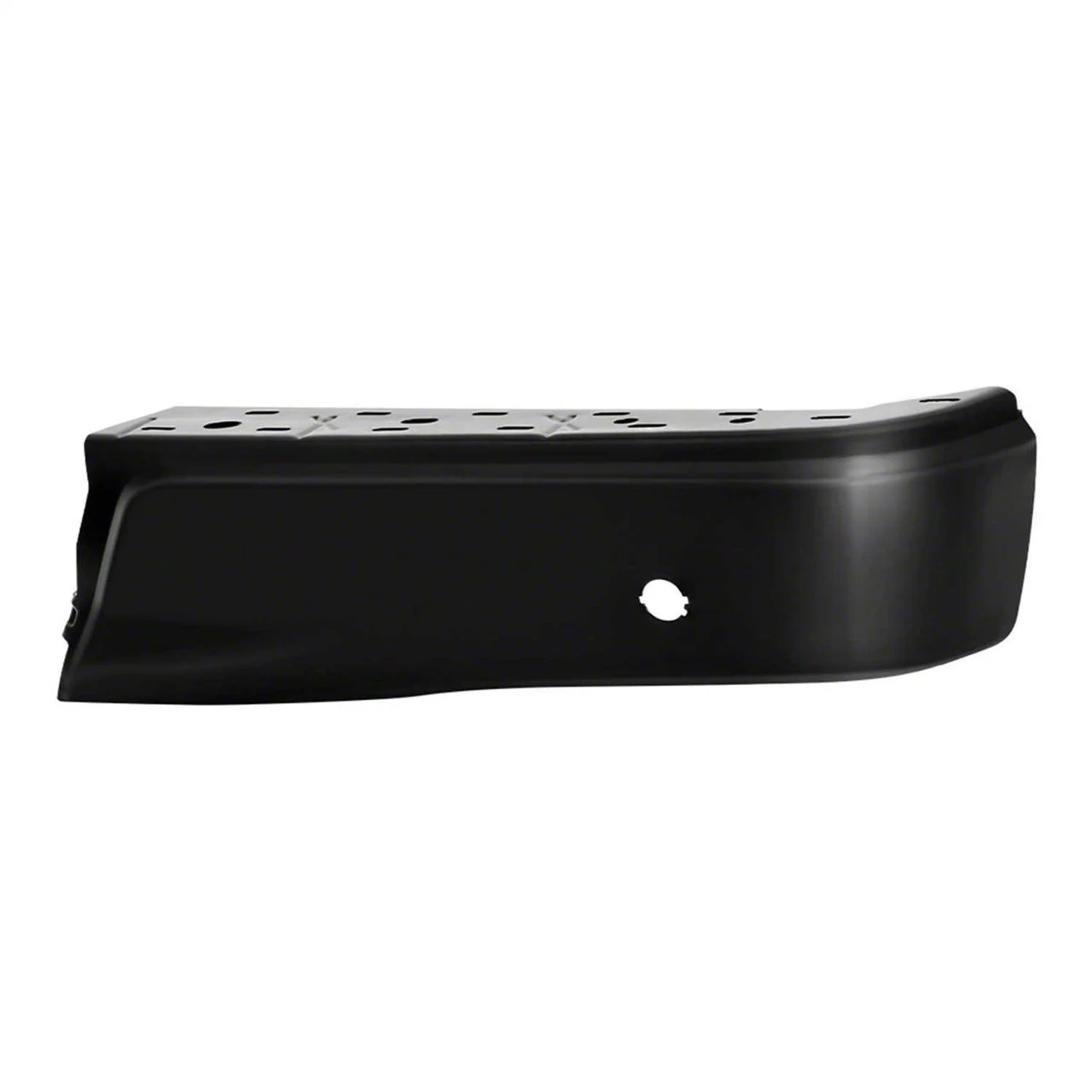 Rear Bumper Cap End; Pre-Drilled for Backup Sensors; Passenger Side; Black (15-20 F-150, Excluding Raptor)