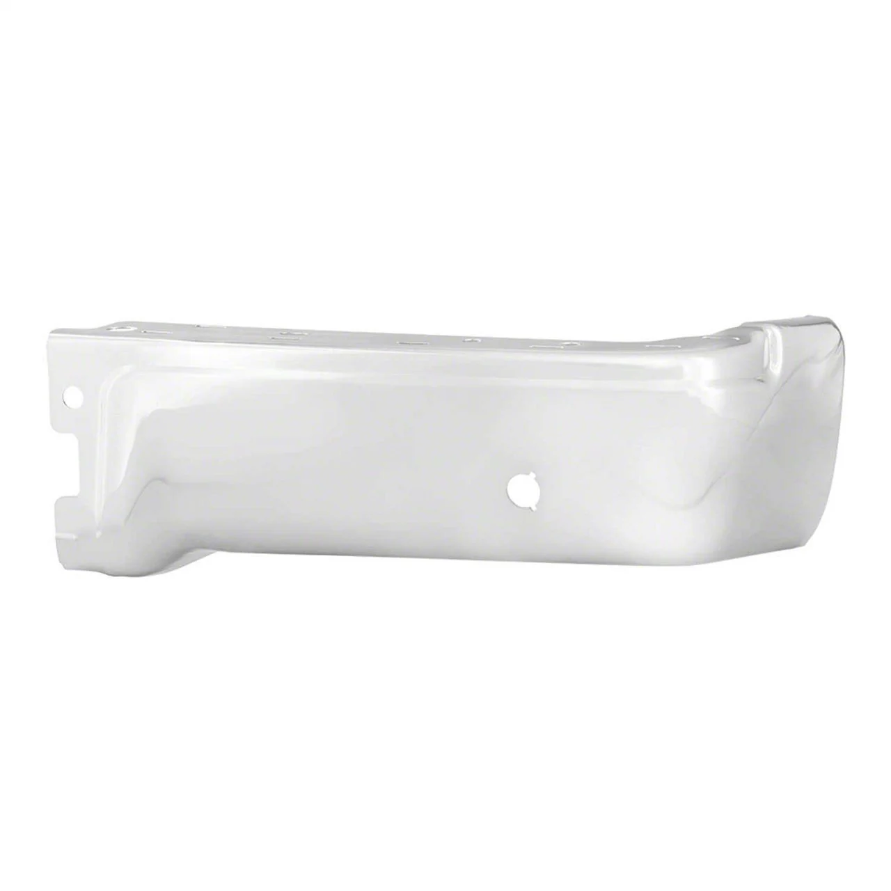 Rear Bumper Cap End; Pre-Drilled for Backup Sensors; Passenger Side; Chrome (09-14 F-150 Styleside)