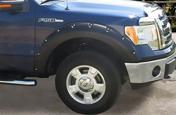 Ruff Riderz Fender Flares; Smooth Black (09-14 F-150 Styleside, Excluding Platinum & Raptor)