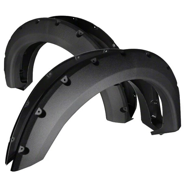 Rugged Fender Flares; Textured Black (04-08 F-150 Styleside)