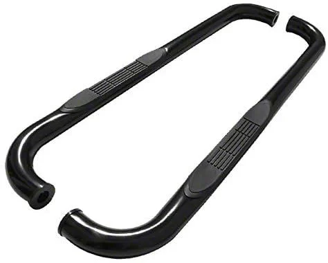 3-Inch Round Side Step Bars; Black (04-08 F-150 Regular Cab)
