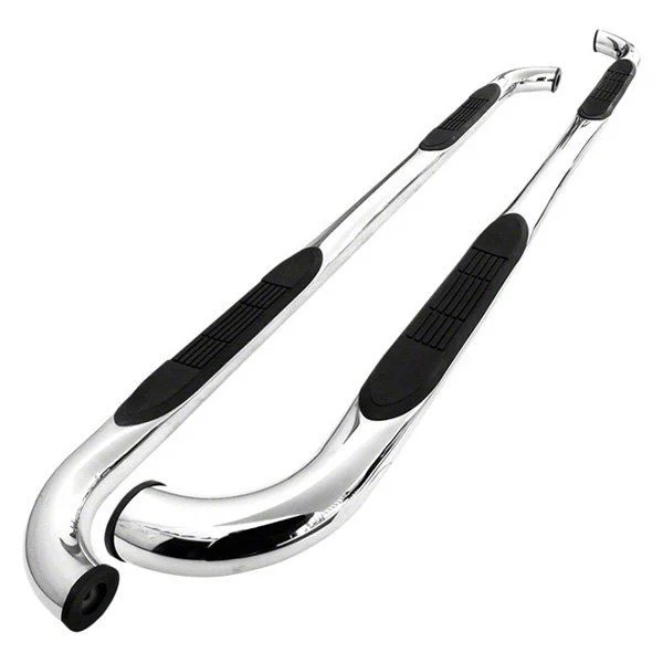 3-Inch Round Side Step Bars; Chrome (09-14 F-150 SuperCab)