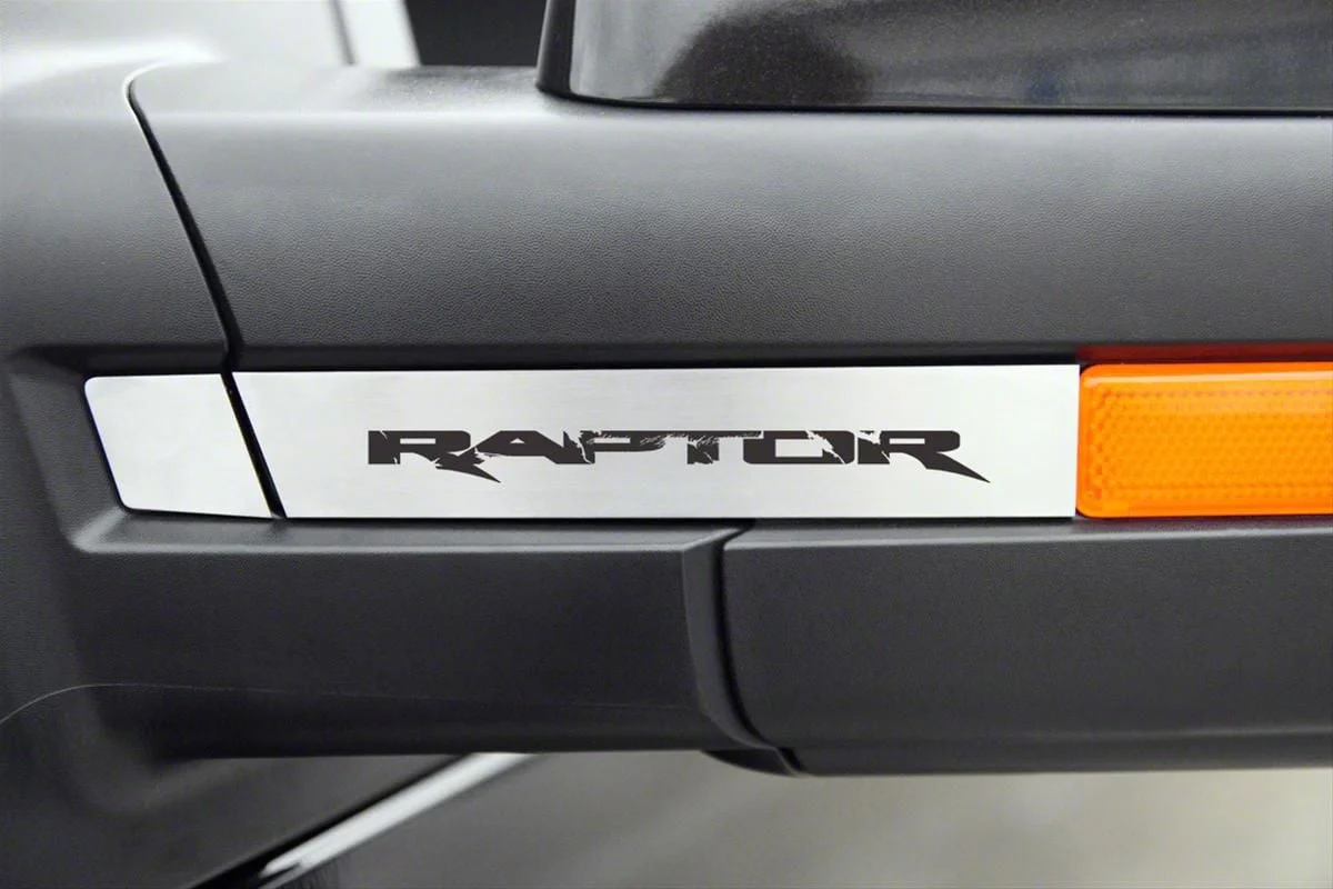Side View Mirror Accent Plates with Raptor Logo (10-14 F-150)
