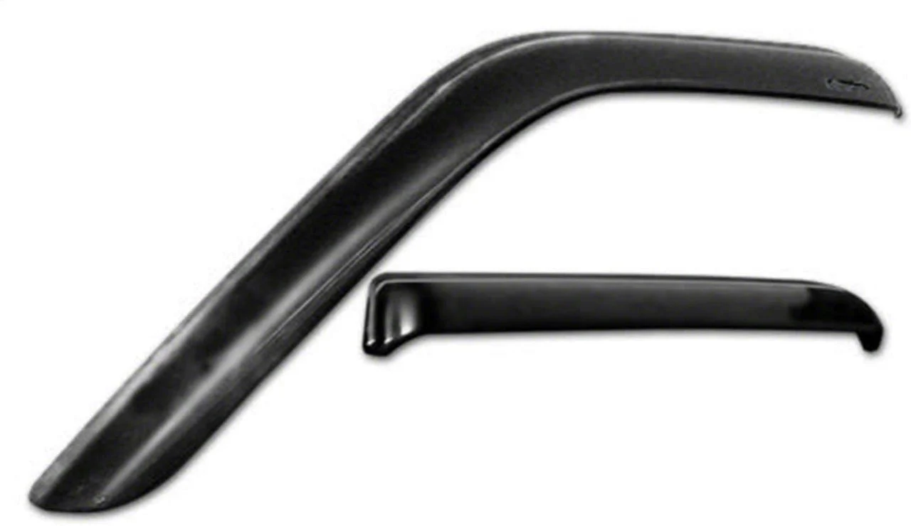 Snap-Inz In-Channel Sidewind Deflectors; Front and Rear; Smoke (04-14 F-150 SuperCab)