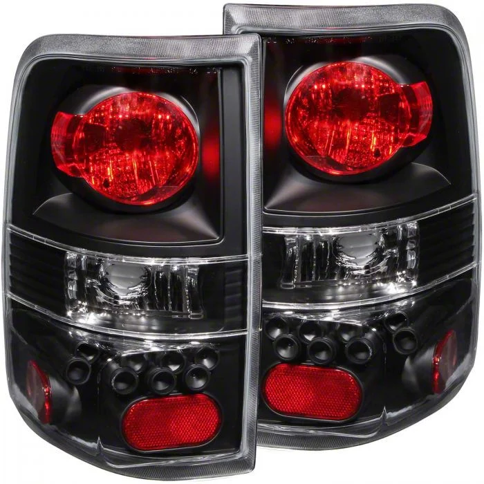 Tail Lights; Black Housing; Clear Lens (04-08 F-150 Styleside)