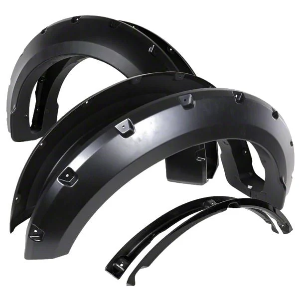 Terrain Fender Flares; Smooth Matte Black (15-17 F-150, Excluding Raptor)
