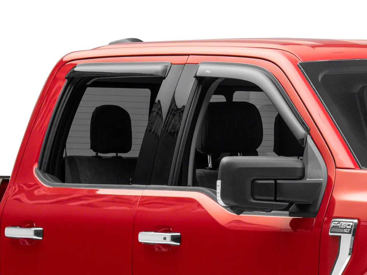 Ventvisor Window Deflectors; Front and Rear; Dark Smoke (15-26 F-150 SuperCrew)