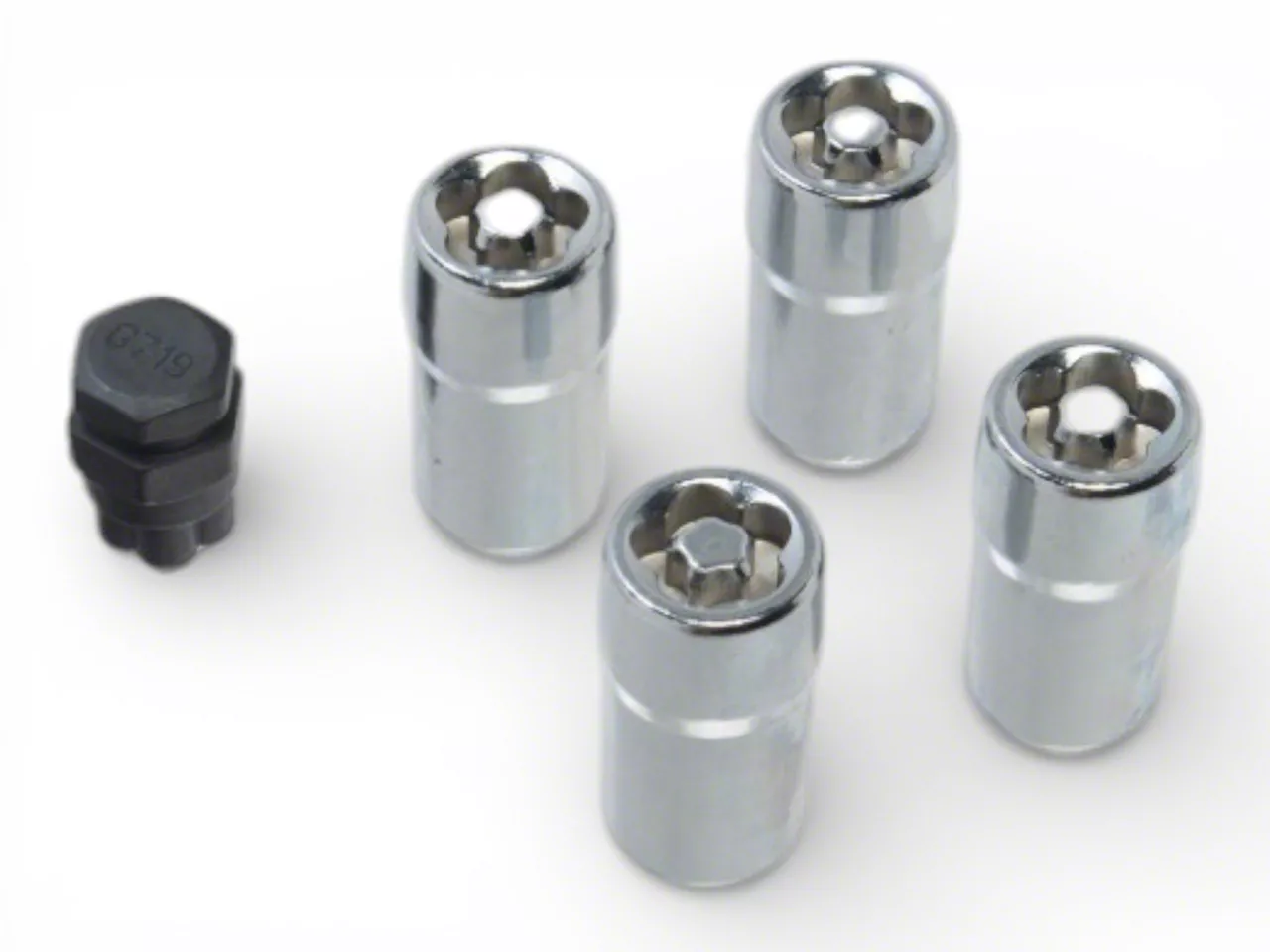 Chrome Duplex Acorn Wheel Lug Nut Locks; M14x1.50; Set of 4 (05-26 F-250 Super Duty)