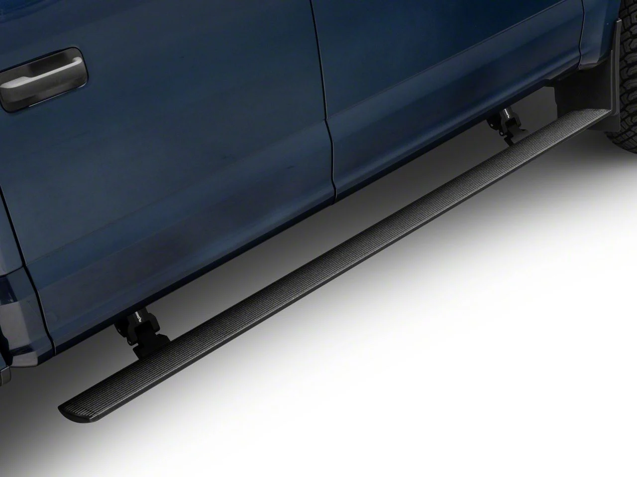 Go Rhino E-BOARD E1 Electric Running Boards; Textured Black (17-26 F-250 Super Duty SuperCrew)