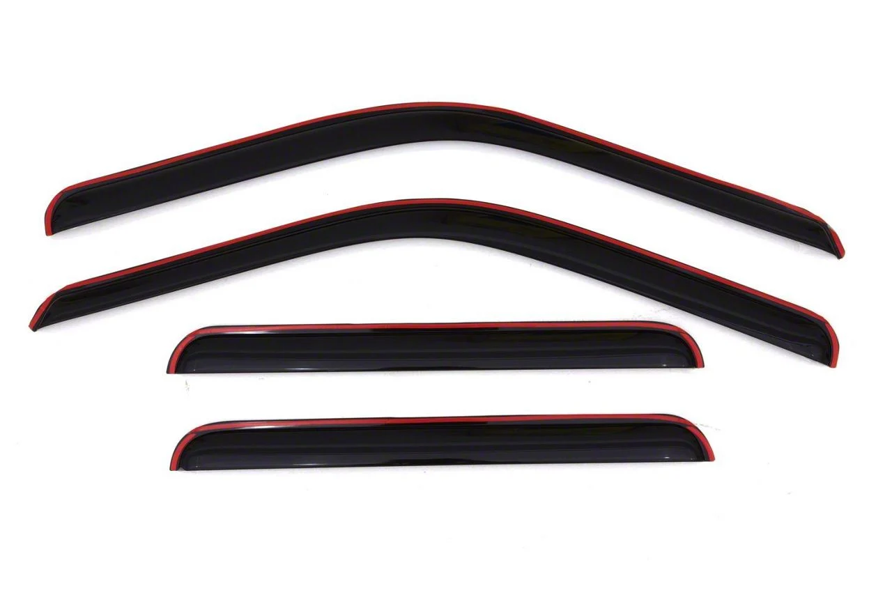 In-Channel Ventvisor Window Deflectors; Front and Rear; Dark Smoke (11-16 F-250 Super Duty SuperCrew)