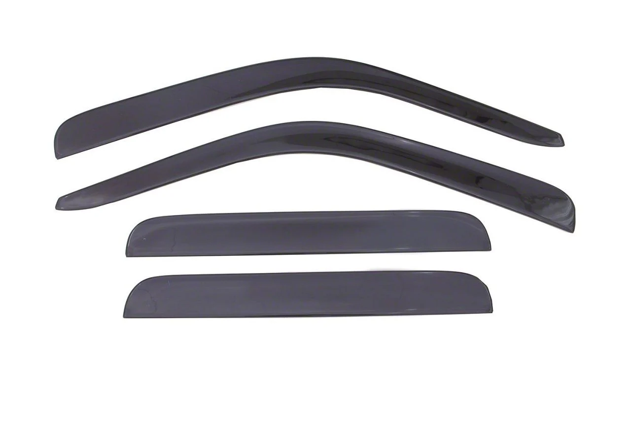 Low Profile Ventvisor Window Deflectors; Front and Rear; Dark Smoke (11-16 F-250 Super Duty SuperCrew)