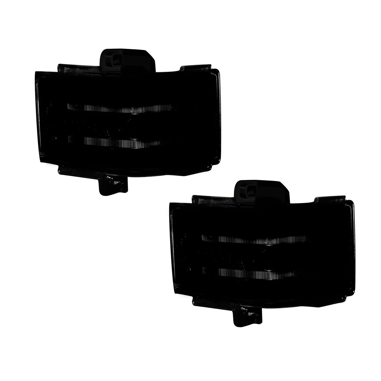 Amber LED Side Mirror Lenses; Smoked (17-26 F-350 Super Duty w/ Factory Halogen Headlights & Tail Lights)