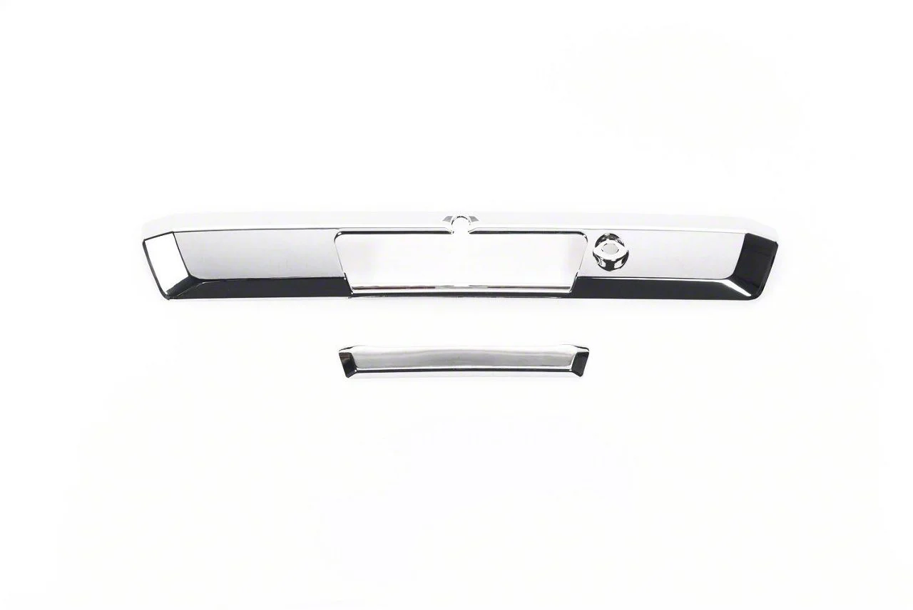 Putco Pull Handle Tailgate Handle Cover with Backup Camera Hole and LED Opening; Chrome (17-19 F-350 Super Duty)