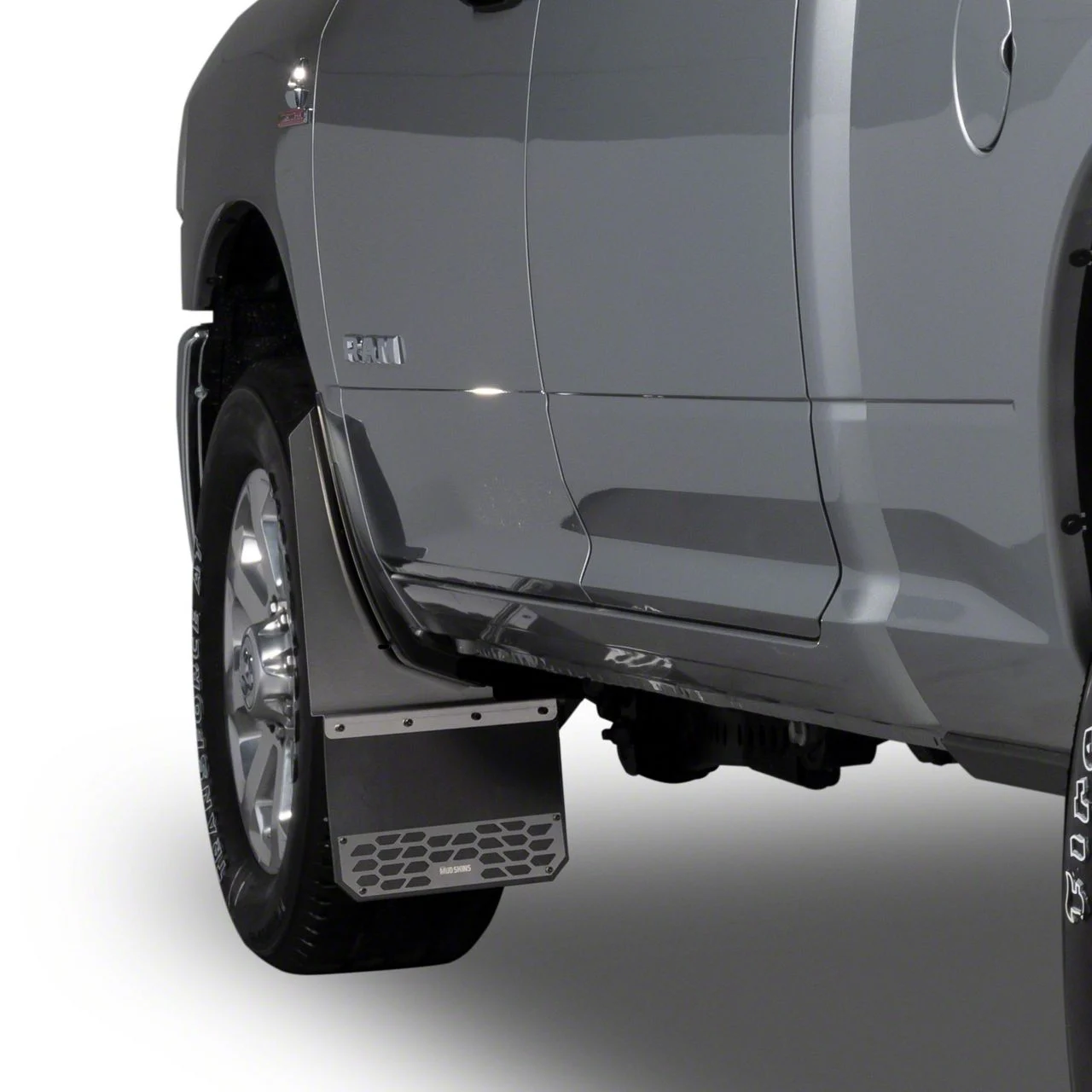 Putco Solid Mud Skins; Brushed; Front or Rear (17-26 F-350 Super Duty)