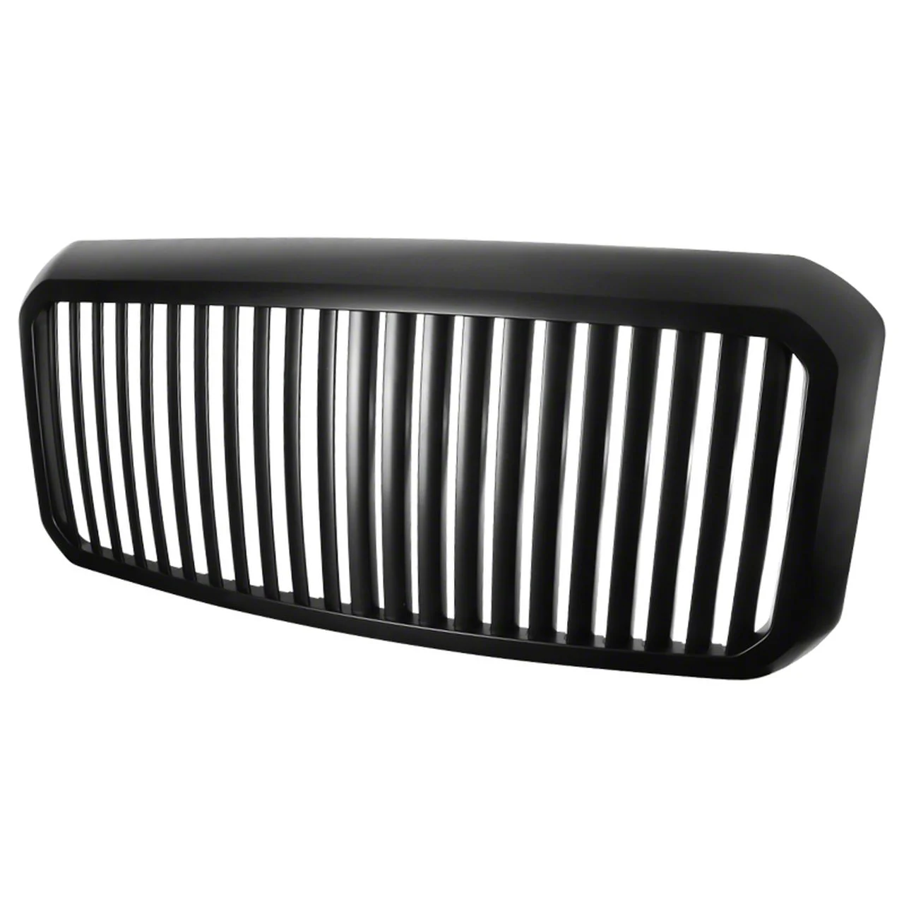 Vertical Style Upper Replacement Grille; Matte Black (11-16 F-350 Super Duty)