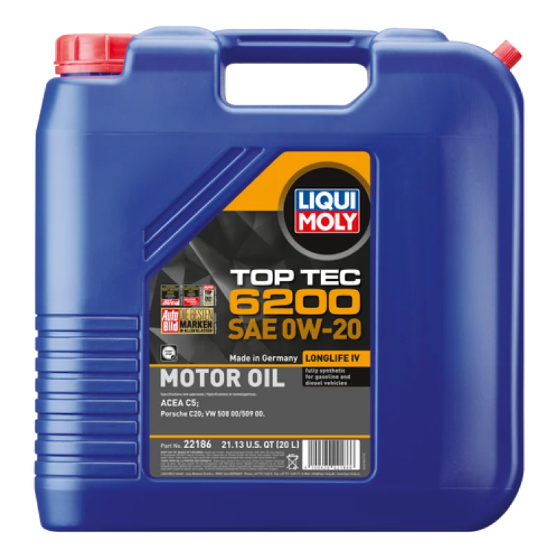 LIQUI MOLY 20L Top Tec 6200 Motor Oil SAE 0W20