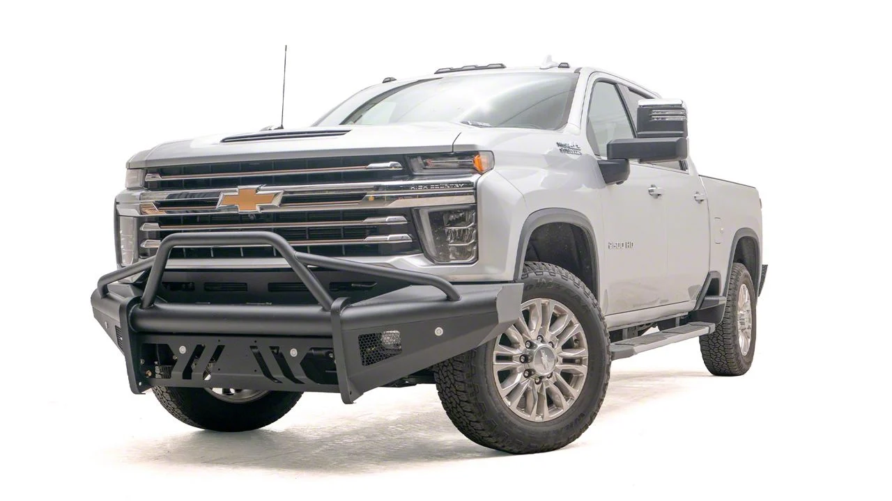 Fab Fours Black Steel Elite Front Bumper; Matte Black (20-23 Silverado 2500 HD)