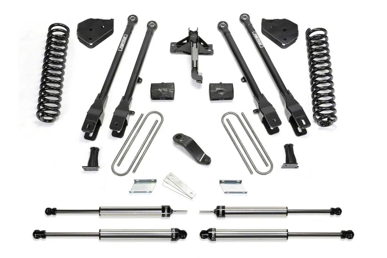 Fabtech 4-Inch 4-Link Lift Kit with Dirt Logic Shocks (17-22 4WD 6.2L F-350 Super Duty)