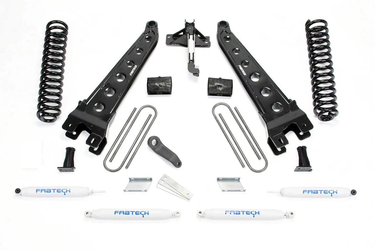 Fabtech 6-Inch Radius Arm Suspension Lift Kit with Performance Shocks (17-22 4WD 6.2L F-350 Super Duty)