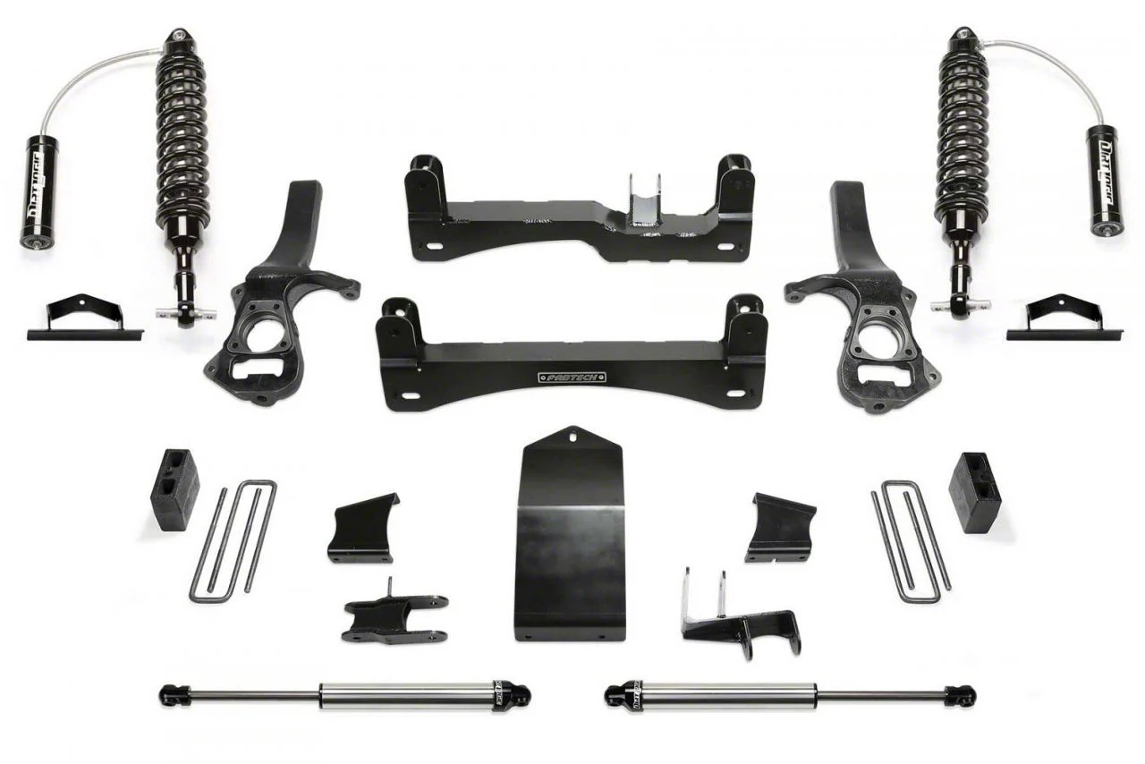 Fabtech 6-Inch Performance Suspension Lift Kit with Dirt Logic 2.5 Reservoir Coil-Overs and Dirt Logic 2.25 Shocks (20-24 4WD 3.0L Duramax Sierra 1500 Crew Cab w/ 5.80-Foot Short Box, Excluding AT4 & Denali)