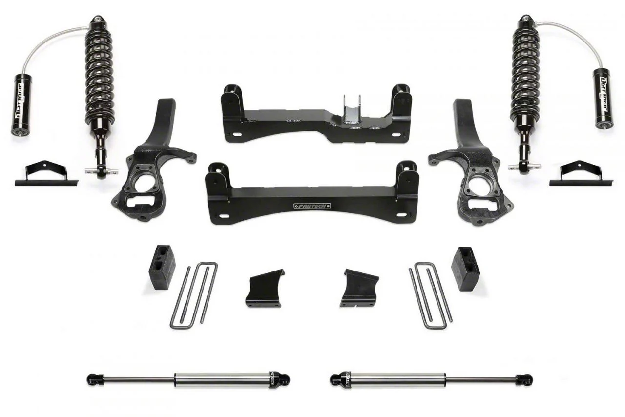 Fabtech 6-Inch Performance Suspension Lift Kit with Dirt Logic 2.5 Reservoir Coil-Overs and Dirt Logic 2.25 Shocks (20-24 2WD 3.0L Duramax Sierra 1500 Crew Cab w/ 5.80-Foot Short Box, Excluding AT4 & Denali)