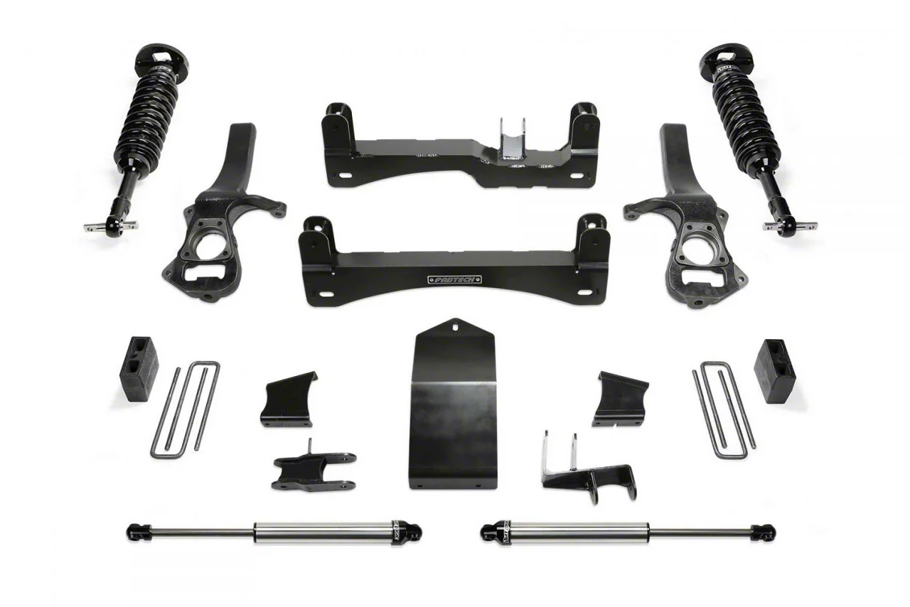 Fabtech 6-Inch Performance Suspension Lift Kit with Dirt Logic 2.5 Coil-Overs and Dirt Logic 2.25 Shocks (20-24 4WD 3.0L Duramax Silverado 1500 Crew Cab w/ 5.80-Foot Short Box, Excluding Trail Boss)