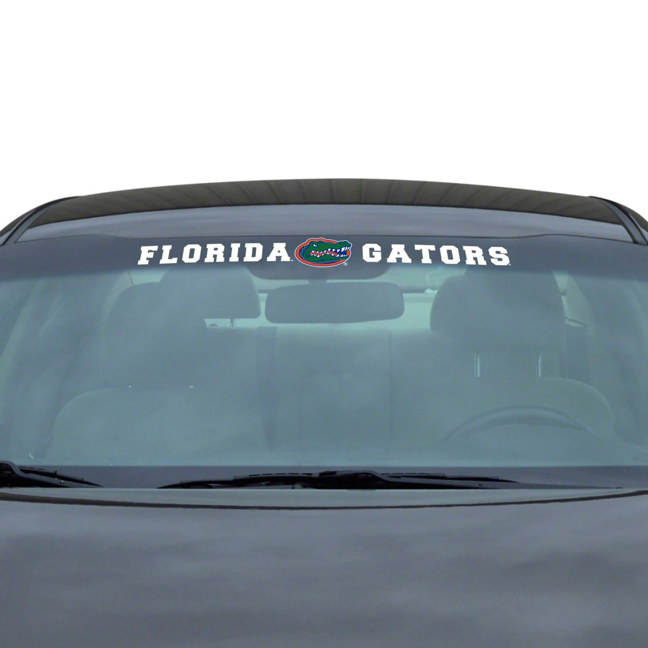 Windshield Decal with University of Florida Logo; White (Universal; Some Adaptation May Be Required)