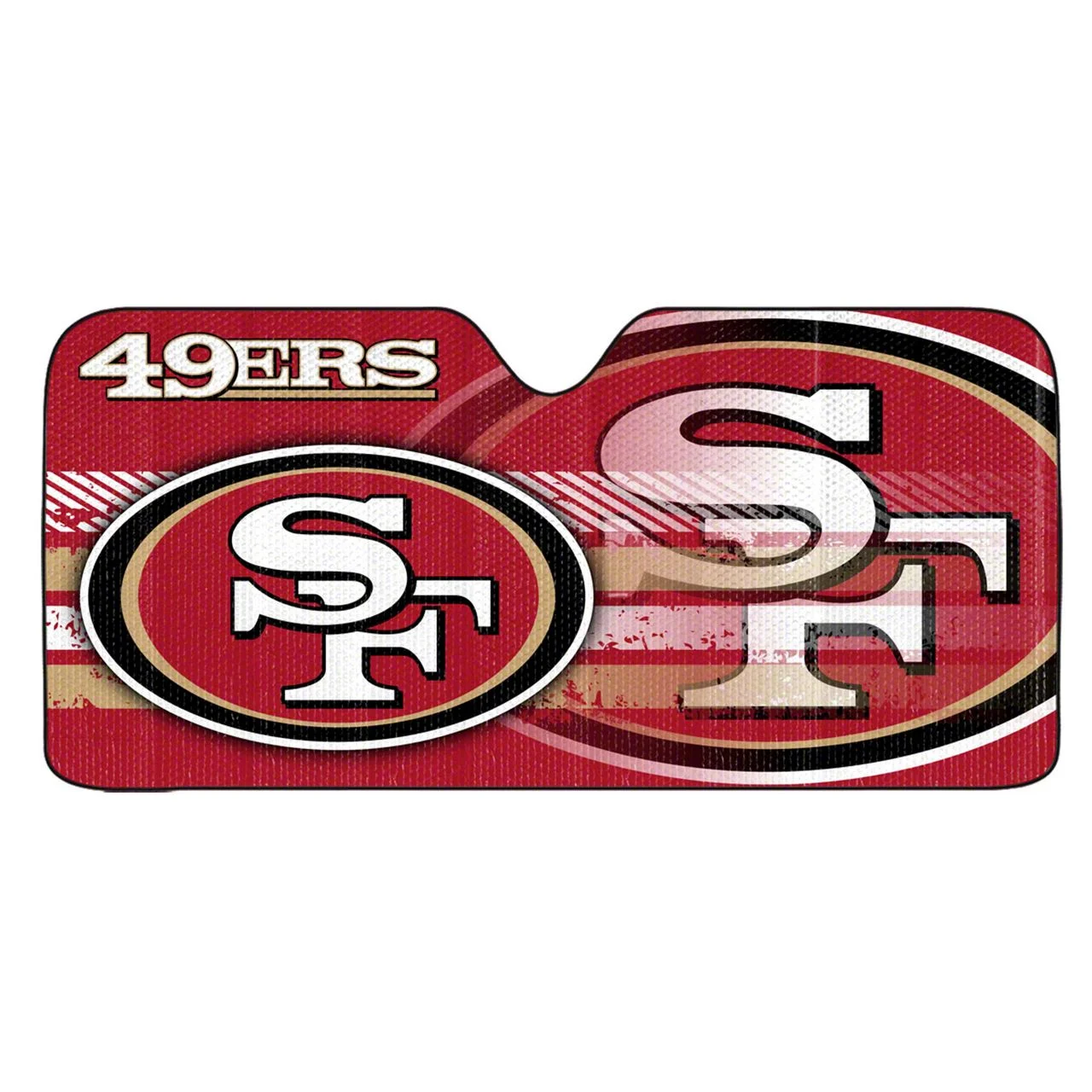 Windshield Sun Shade with San Francisco 49ers Logo; Red (Universal; Some Adaptation May Be Required)