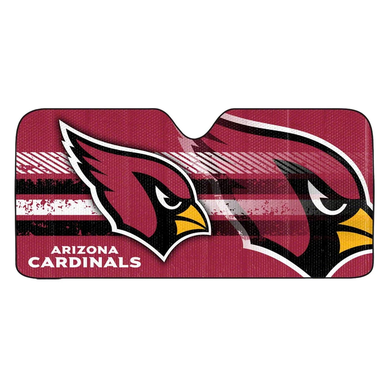 Windshield Sun Shade with Arizona Cardinals Logo; Red (Universal; Some Adaptation May Be Required)