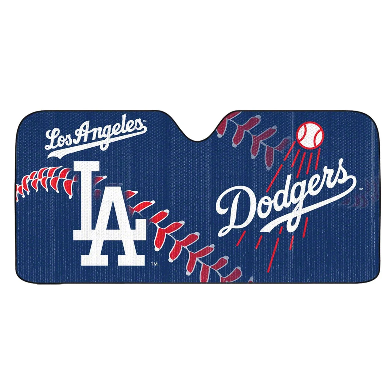 Windshield Sun Shade with Los Angeles Dodgers Logo; Blue (Universal; Some Adaptation May Be Required)