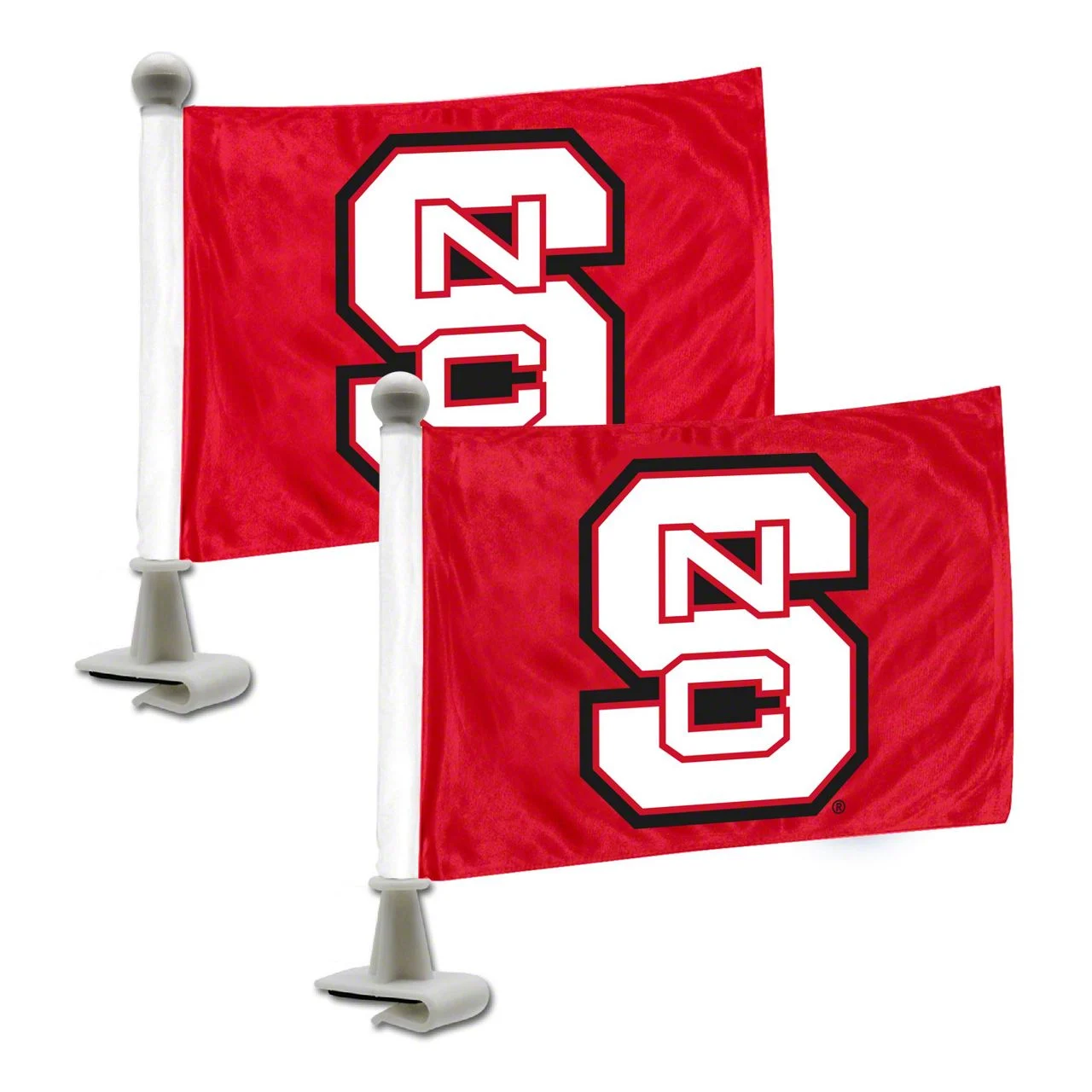 Ambassador Flags with NC State University Logo; Red (Universal; Some Adaptation May Be Required)