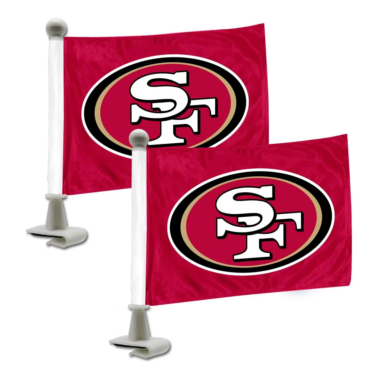 Ambassador Flags with San Francisco 49ers Logo; Red (Universal; Some Adaptation May Be Required)