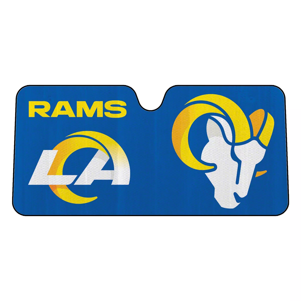 Windshield Sun Shade with Los Angeles Rams Logo; Navy (Universal; Some Adaptation May Be Required)