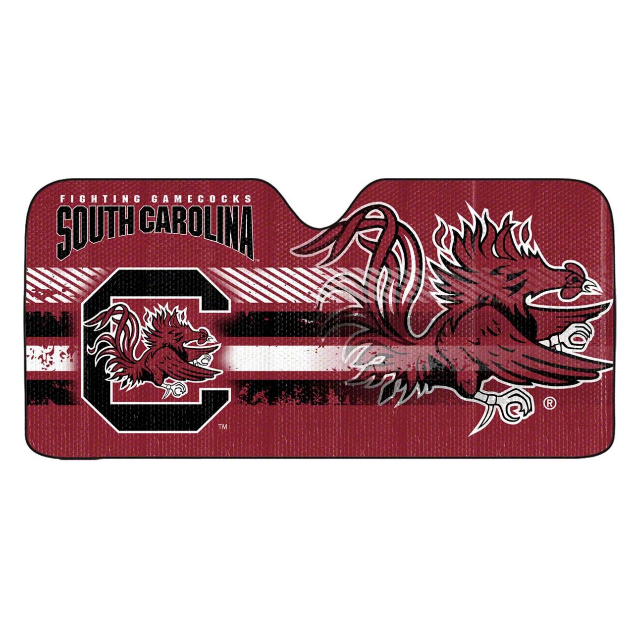 Windshield Sun Shade with University of South Carolina Logo; Maroon (Universal; Some Adaptation May Be Required)