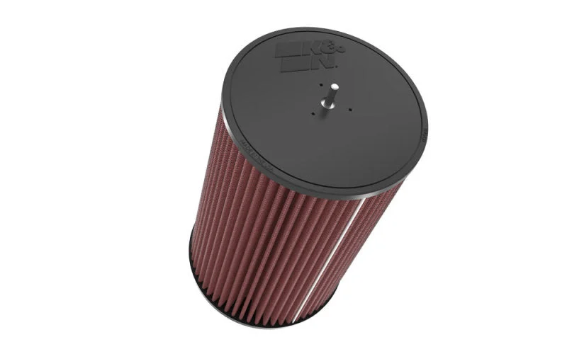 K&N Universal Round Clamp-On Air Filter 3-1/2in FLG 8in B, 7in T W/STUD, 12-1/2in H