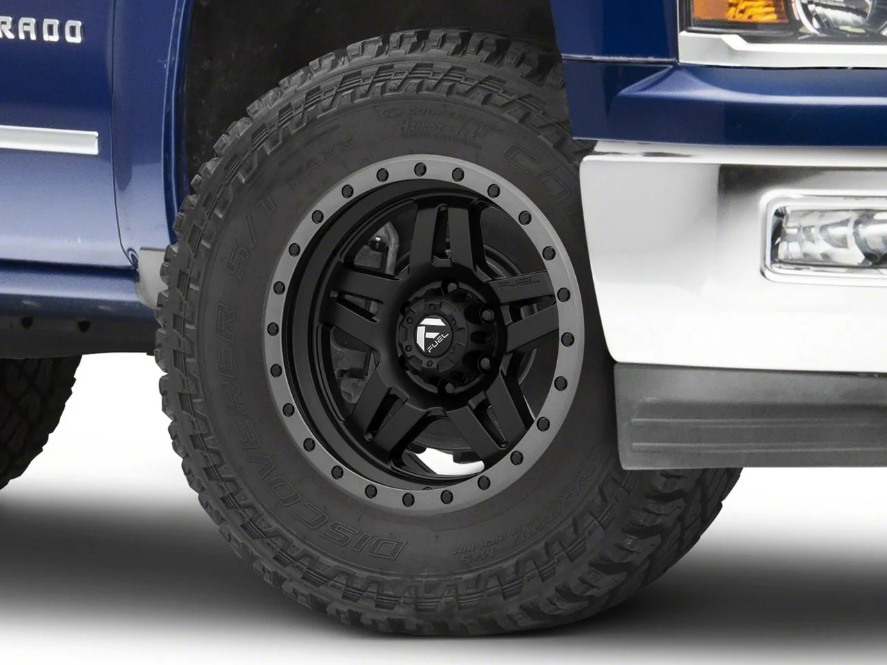 Fuel Wheels Anza Matte Black with Anthracite Ring 6-Lug Wheel; 18x9; 1mm Offset (14-18 Silverado 1500)