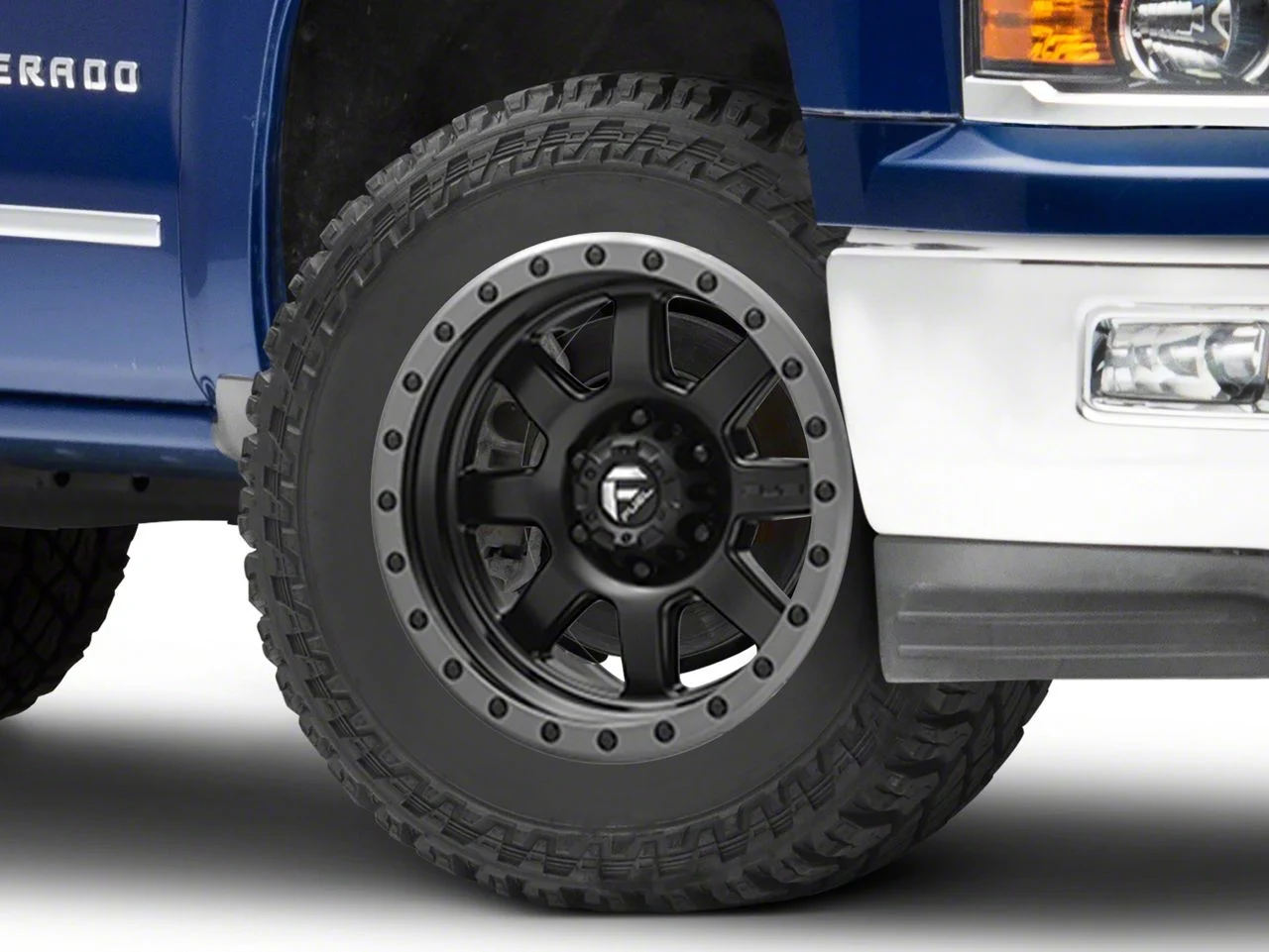 Fuel Wheels Trophy Matte Black with Anthracite Ring 6-Lug Wheel; 20x9; 1mm Offset (14-18 Silverado 1500)