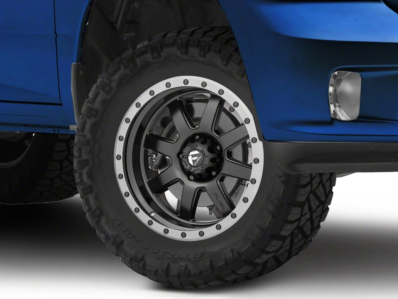 Fuel Wheels Trophy Matte Black with Anthracite Ring 5-Lug Wheel; 17x8.5; -6mm Offset (09-18 RAM 1500)