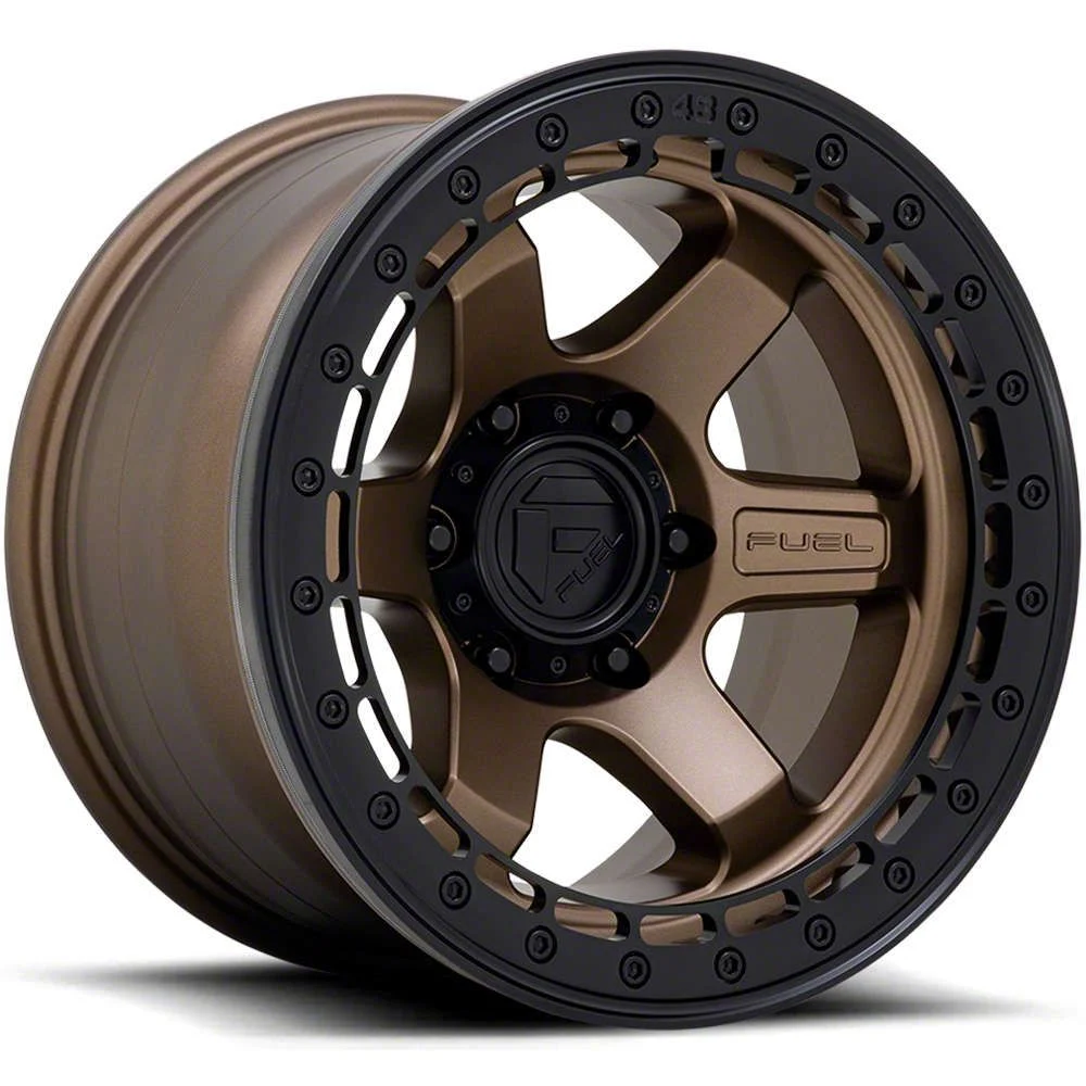 Fuel Wheels Block Beadlock Matte Bronze 6-Lug Wheel; 17x8.5; 0mm Offset (14-18 Silverado 1500)