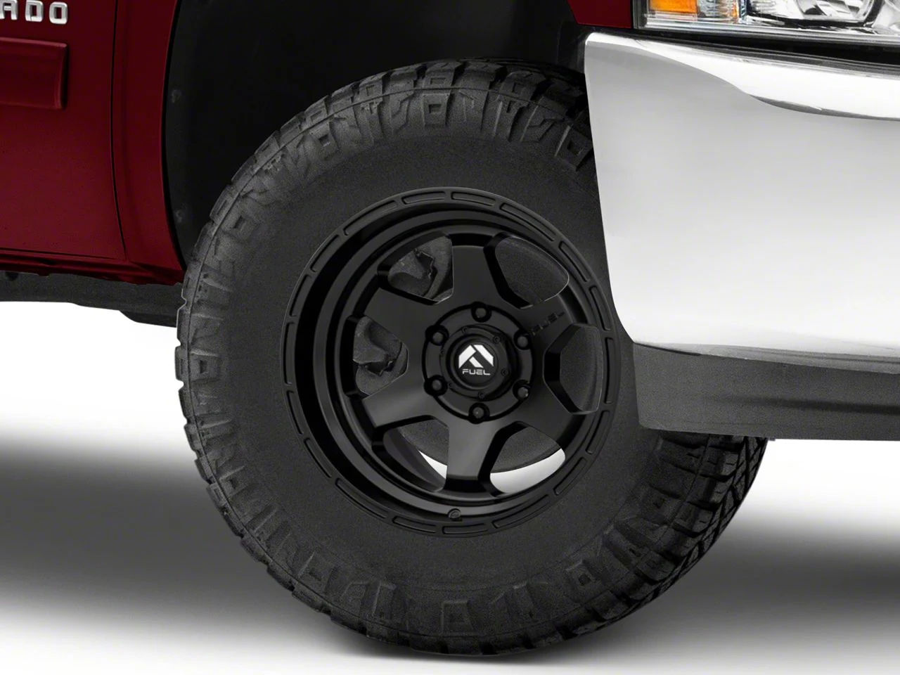 Fuel Wheels Shok Matte Black 6-Lug Wheel; 17x9; 1mm Offset (07-13 Silverado 1500)