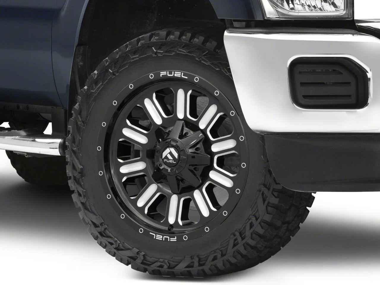 Fuel Wheels Hardline Gloss Black Milled 8-Lug Wheel; 20x9; 20mm Offset (11-16 F-350 Super Duty SRW)