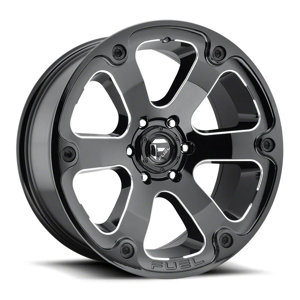 Fuel Wheels Hardline Gloss Black and Red 8-Lug Wheel; 20x10; -18mm Offset (17-22 F-350 Super Duty SRW)
