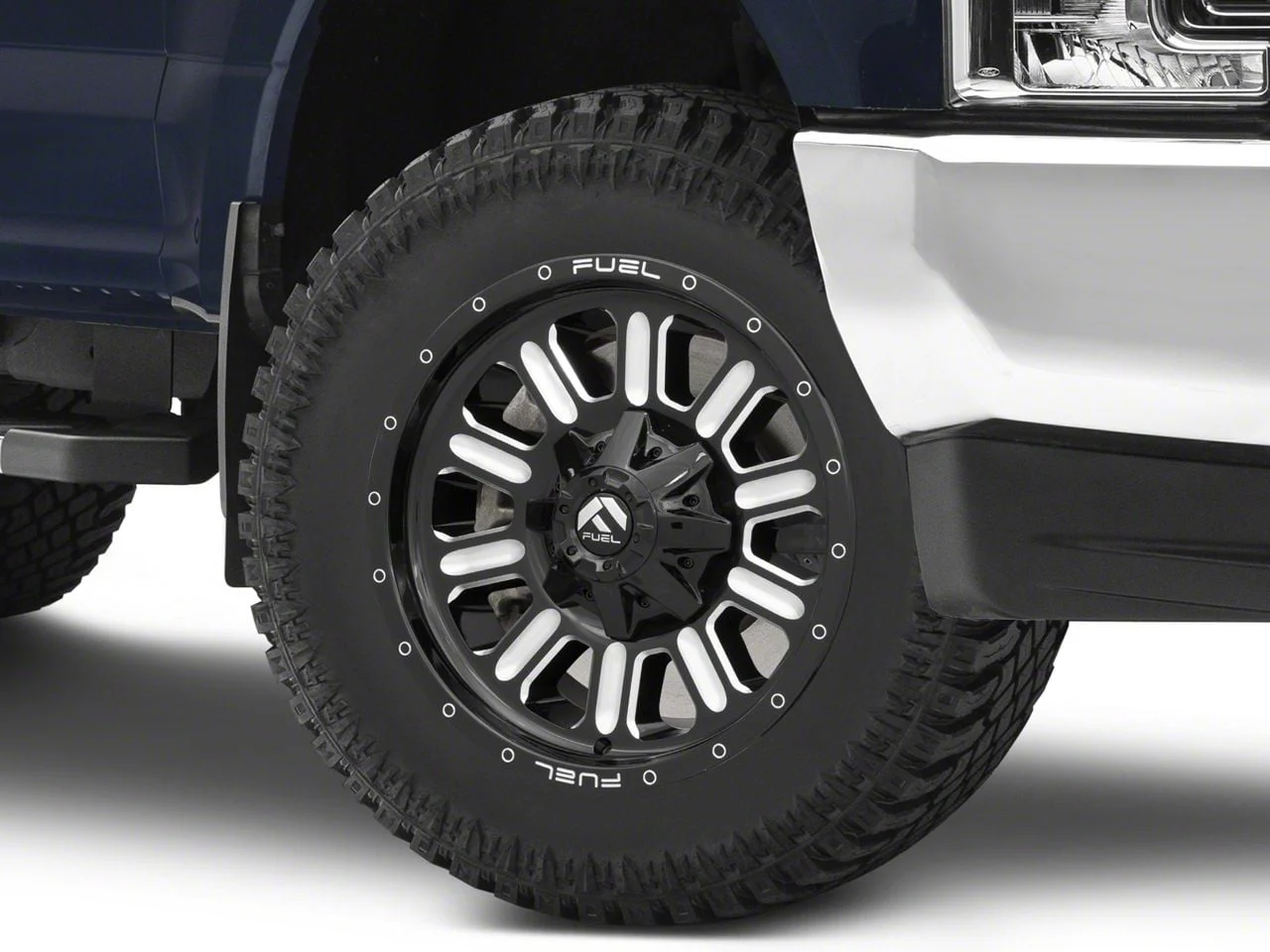 Fuel Wheels Hardline Gloss Black Milled 8-Lug Wheel; 20x9; 20mm Offset (17-22 F-350 Super Duty SRW)