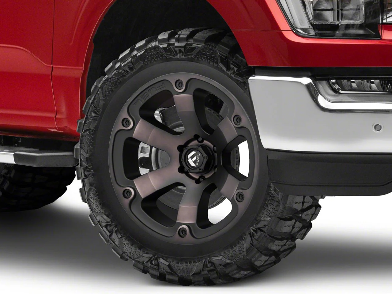 Fuel Wheels Beast Matte Black Machined 6-Lug Wheel; 20x9; 20mm Offset (21-26 F-150)